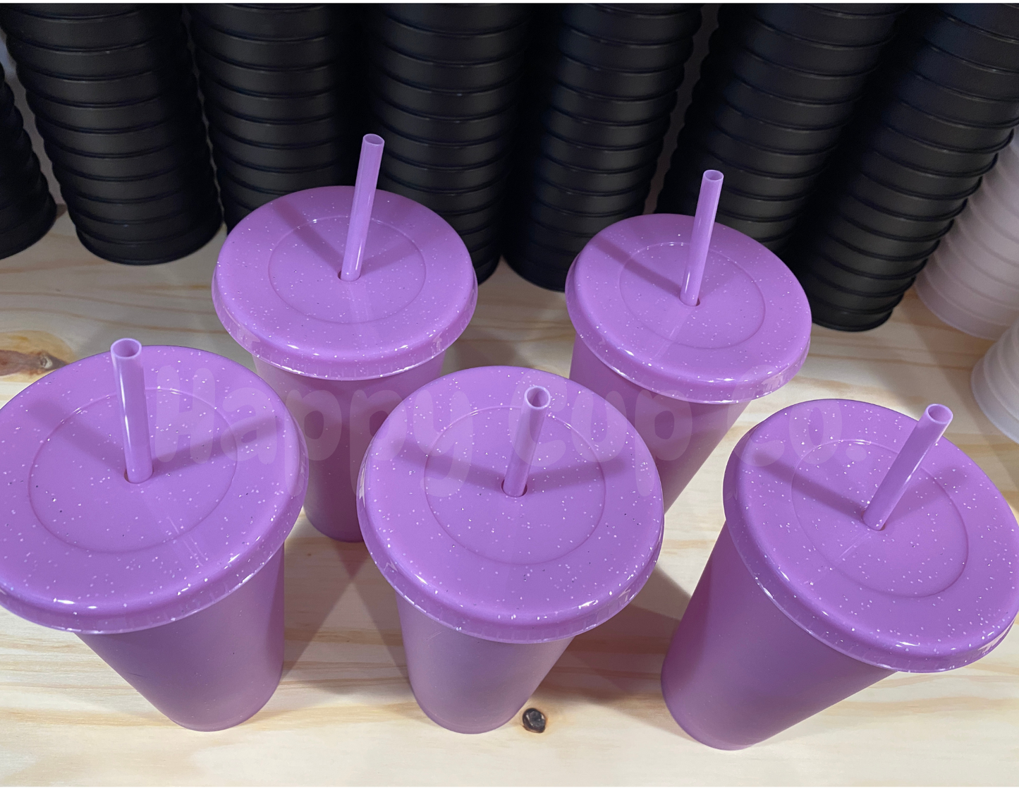 Glitter Lavender Cold Cups