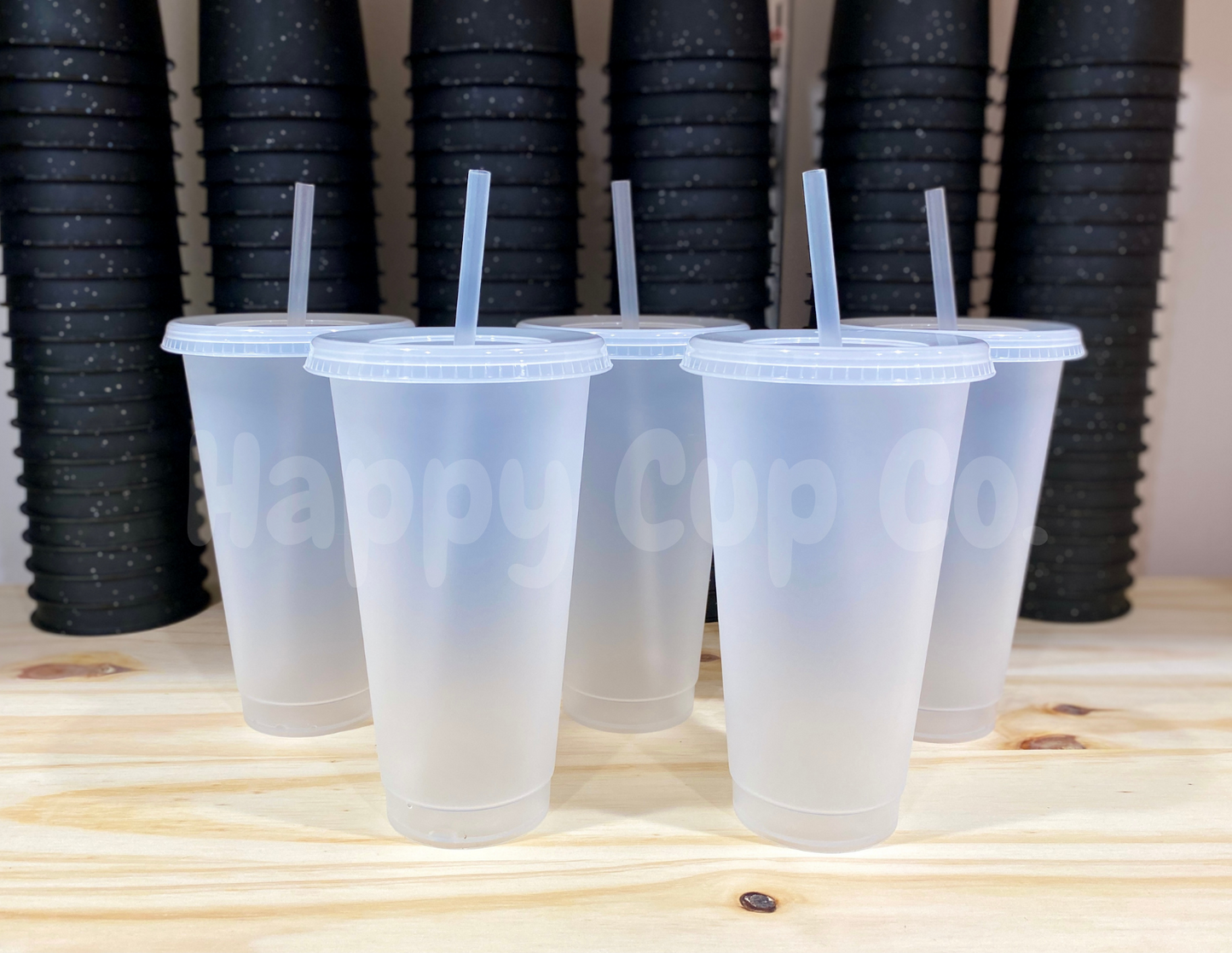 Frosted Clear Cold Cups