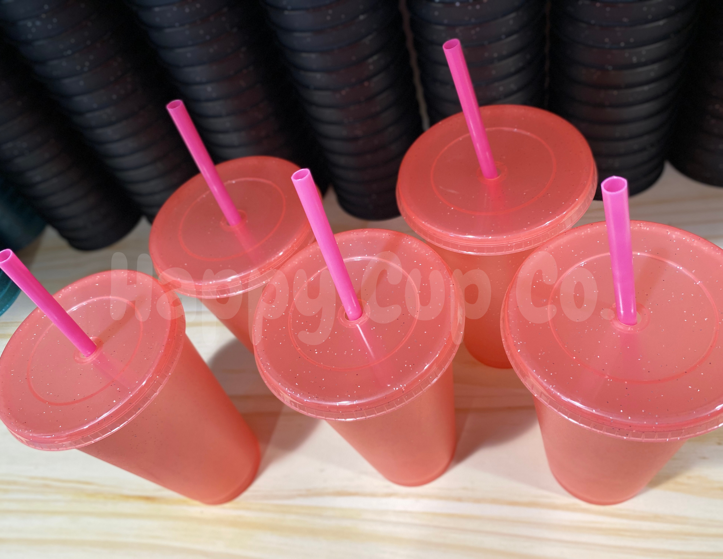 Glitter Pink Cold Cups