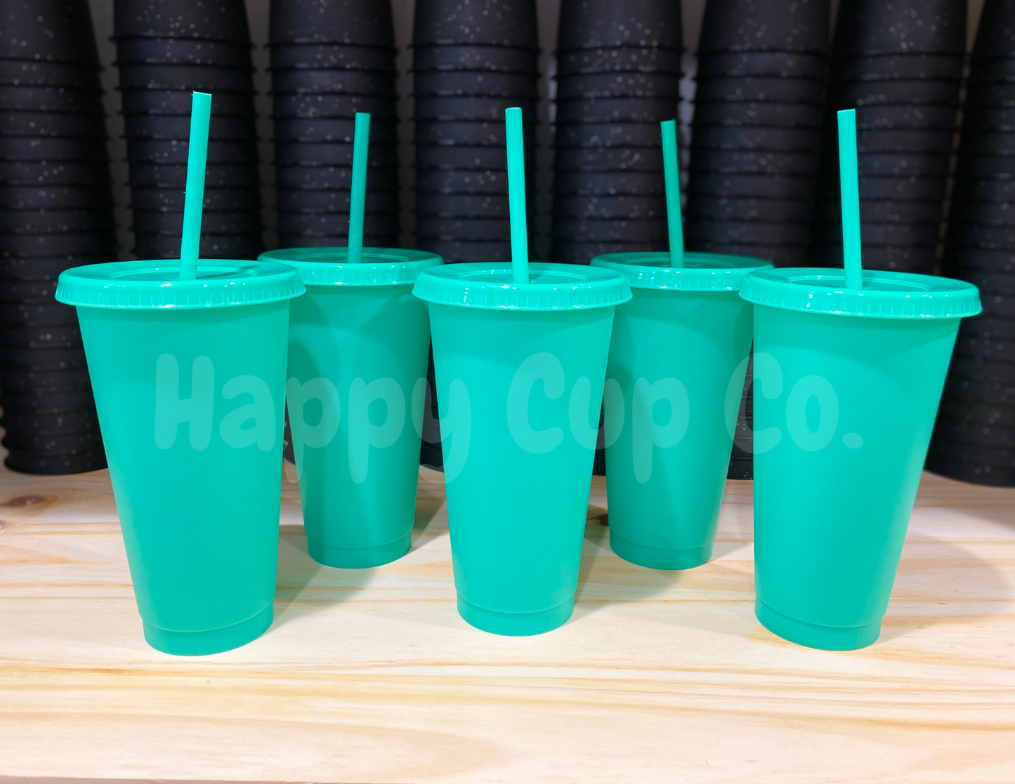 Streaky Emerald Green Cold Cups