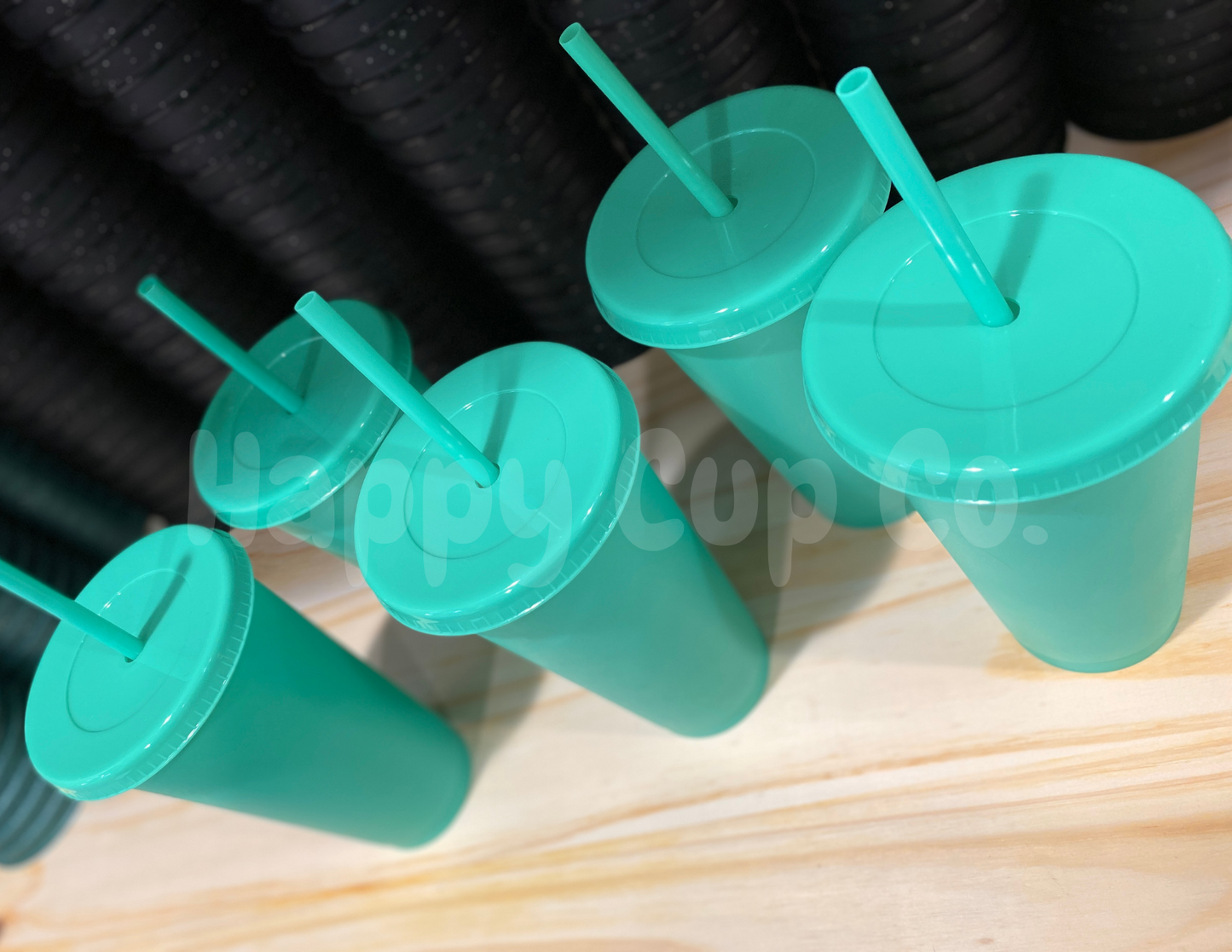 Streaky Emerald Green Cold Cups