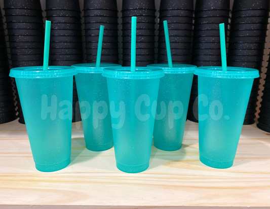 Glitter Mint Cold Cups