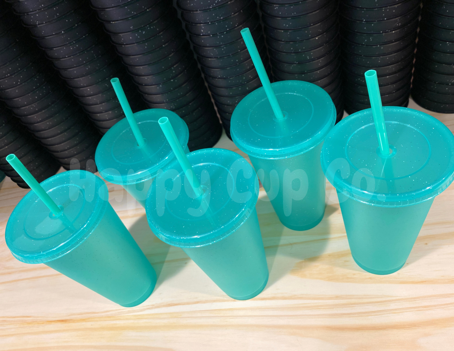 Glitter Mint Cold Cups